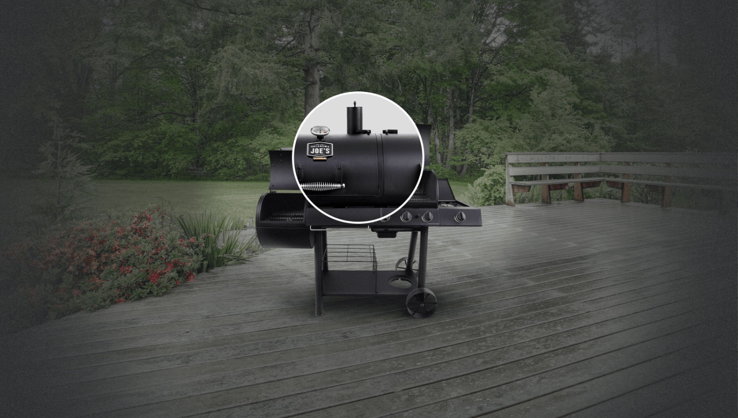 Multiple adjustable dampers regulate heat and smoke.