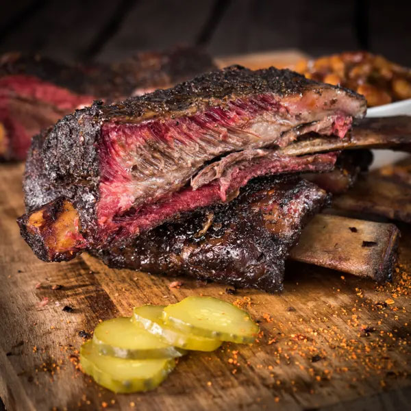Beef Ribs with Oak-Smoked Beans