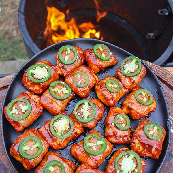 Maple Bacon Bourbon Salmon Bites