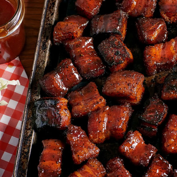 Smoked Pork Belly Burnt Ends